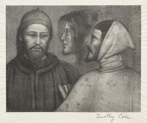 Alte italienische Meister: Drei Köpfe, 1885 von Timothy Cole
