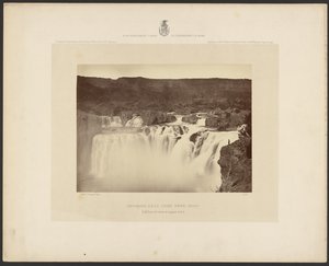 Shoshone Falls, Snake River, Idaho, vollständige Seitenansicht auf der oberen Ebene von Timothy H. OSullivan