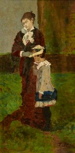 Dame mit Kind von Tina Blau