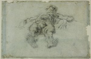 Liegender männlicher Akt, verkürzt von Tintoretto