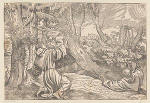 Heiliger Franziskus empfängt die Stigmata von Titiaan