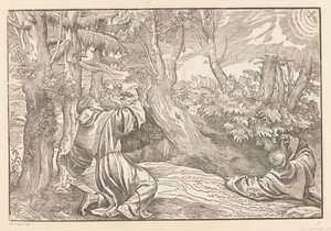 Heiliger Franziskus empfängt die Stigmata von Titiaan