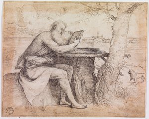 Heiliger Hieronymus in einer Landschaft