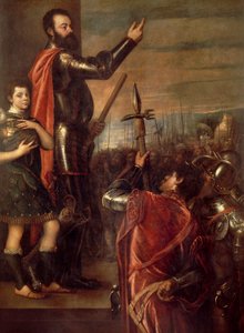 Die Ansprache von Alfonso d’Avalos an seine Truppen