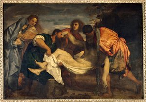 Das Grab. Gemälde von Tiziano Vecellio, genannt Tizian von Tiziano Vecelli