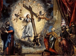 Doge Antonio Grimani kniet vor dem Glauben von Titian