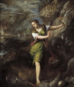 Heilige Margarete, um 1565 von Tiziano Vecelli