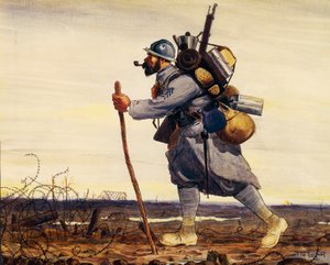 Französischer Poilu (Soldat) aus dem Ersten Weltkrieg
