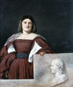 Porträt einer Dame, La Schiavona Die Dalmatinische Frau, ca. 1510-1512 von Tiziano Vecelli