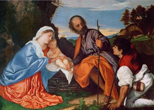 Die Heilige Familie und ein Hirte, ca. 1510