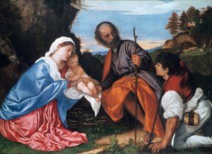 Die Heilige Familie mit einem Hirten, ca. 1510