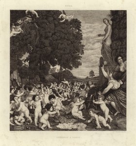 Die Verehrung der Venus von Tiziano Vecelli