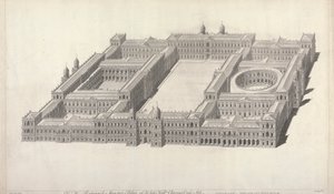 Palast von Whitehall. Die Charing Cross Seite.
