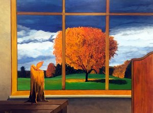 Herbstfenster Gelassenheit von Tom Blood