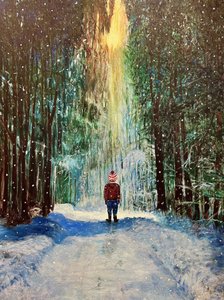Winterwunder eines Kindes
