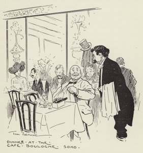 Abendessen im Café, Boulogne, Soho