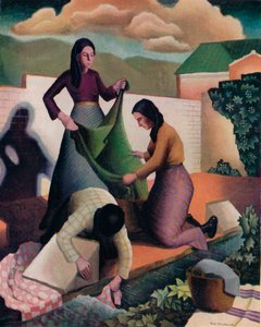 Wäscherei am Straßenrand, 1935, 1937