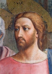 Das Zinsgroschen: Kopf Christi, Detail, ca. 1427 von Tommaso Masaccio