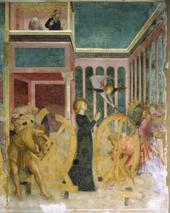 Heilige Katharina von einem Engel gerettet