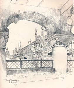 Kolonnade in der Nähe der Pont des Invalides, ca. 1900
