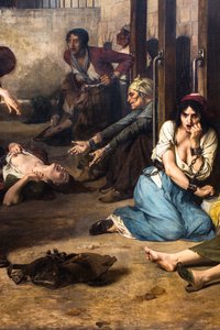Doktor Pinel befreit die Geisteskranken in Salpêtrière im Jahr 1795 von Tony Robert Fleury