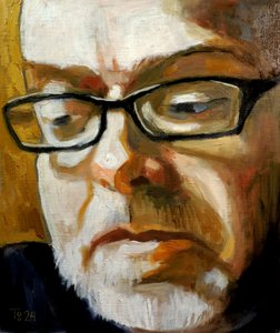 Bärtiger Mann Selbstporträt von Tore Bahnson