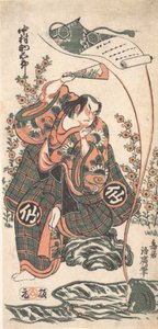 Der erste Nakamura Sukegoro in der Rolle von Omi Kotoda in Kiku wa Mukashi Soga-..., 2. Monat, 1746