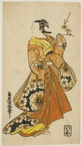 Der Schauspieler Nakamura Takesaburo I in einer Frauenrolle von Torii Kiyomasu II