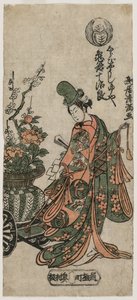 Kametani Jujiro als Shirabyoshi-Tänzerin Yuya, um frühe 1760er Jahre