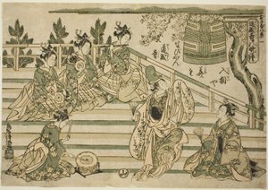 Abendglocke von Dojoji, Nr. 1 aus der Serie "Acht Ansichten von Kindern" von Torii Kiyomitsu I