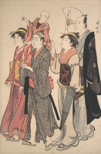 Ichikawa Danjuro V und seine Familie
