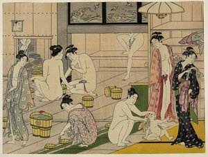 Kiyonaga Badehaus Frauen von Torii Kiyonaga