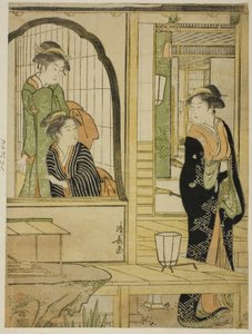 Parodie auf Prinzessin Joruri und Ushiwakamaru von Torii Kiyonaga