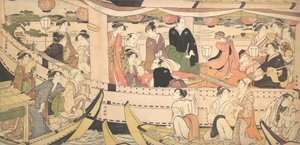 Vergnügungsboot auf dem Sumida-Fluss von Torii Kiyonaga