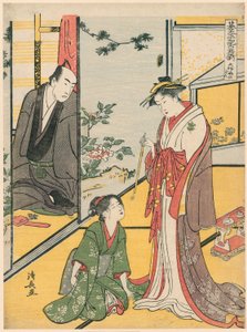 Szene im Daifukuya, aus der Serie "Go Taiheiki Shiraishi Banashi"