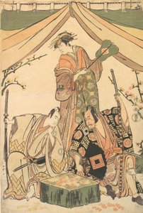 Szene des Dramas Oakinai Hiru-ga-Koshima, 1784-85