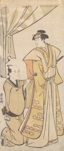 Der Schauspieler Nakamura Riko I mit einem Begleiter, ca. 1784 von Torii Kiyonaga