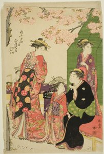 Die Kurtisanen Nioteru, Namiji und Omi von Ogiya von Torii Kiyonaga