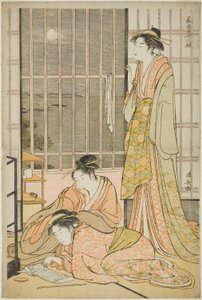Der neunte Monat, aus der Serie "Zwölf Monate im Süden (Minami juni ko)" von Torii Kiyonaga