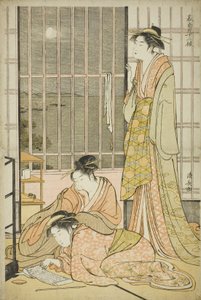Der neunte Monat, aus der Serie Zwölf Monate im Süden von Torii Kiyonaga