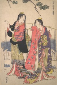 Die Salzjungfrauen Murusame und Matsukaze von Torii Kiyonaga