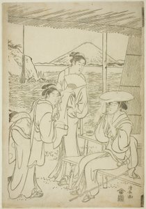 Besucher von Enoshima von Torii Kiyonaga