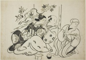 Ein professioneller Spaßmacher, aus einer unbetitelten Serie von 12 Drucken von Torii Kiyonobu I