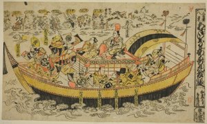 Acht Szenen von Kanazawa (Kanazawa hakkei): Der Tanz von Asahina und Umejumaru (Asaina Umejumaru mai no dan) von Torii Kiyonobu I