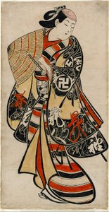 Der Schauspieler Takii Hannosuke als verweichlichter Jugendlicher, um 1707 von Torii Kiyonobu I