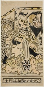 Die Schauspieler Anegawa Shinshiro I und Segawa Kikunojo I