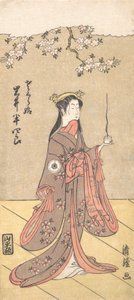 Der Schauspieler Iwai Hanshiro IV als Sakura Hime, die Kirschprinzessin, 1767 von Torii Kiyotsune