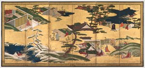 Szenen aus der Geschichte von Genji, späte 1700er von Tosa School