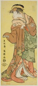 Segawa Kikunojo III in der Rolle der Kurtisane Katsuragi von Toshusai Sharaku