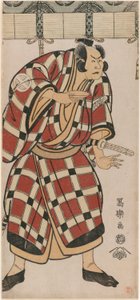 Der Schauspieler Otani Hiroji III als Hata no Taizan Taketora